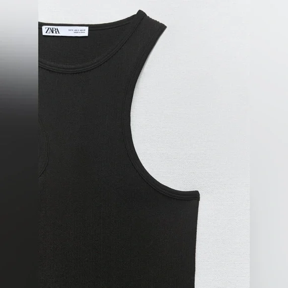 ZARA One Sleeve Seamless Mini Dress - Picture 10 of 10